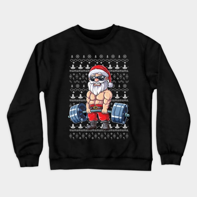 Funny Merry Liftmas Gym Xmas Crewneck Sweatshirt by SloanCainm9cmi